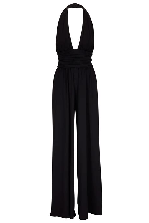 michael kors black studded jumpsuit|Michael Kors black jumpsuit halter.